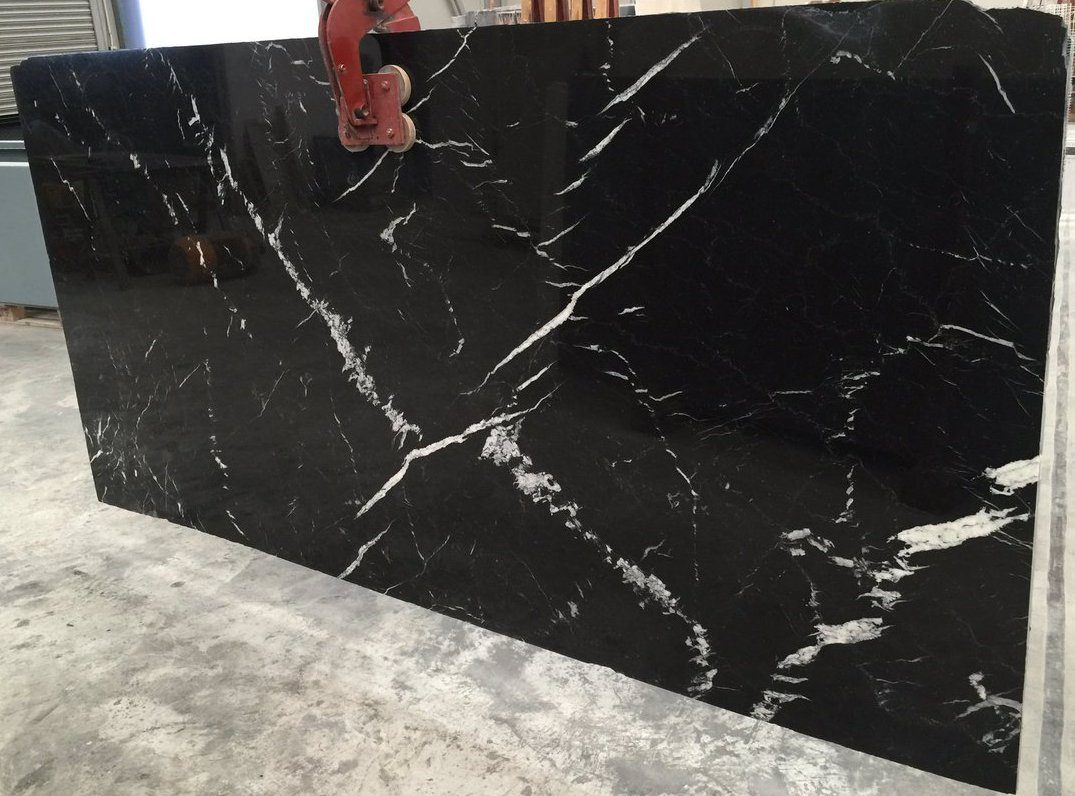Black Marquina Marble Slab For Kitchen Top Rs 250 Square Feet Onkars Group Id 14323690888
